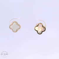 14k Mother Of Pearl Stud Earrings