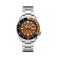 Seiko SKELETON-STYLE' SRPJ47 Men's Automatic Brown Dial Stainless Steel Watch