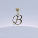 14K Yellow Gold "B" Initial Pendant 
