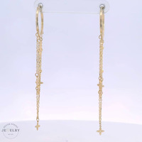 14k Hoop-Dangled Earrings