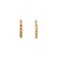 14K Yellow Gold Diamond-Cut Hoop Earrings