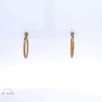 14k Twisted Hoop Earrings