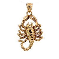 14Kt Yellow Gold Scorpion Pendant 