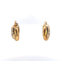 14k Two-Toned Intertwined Hoop Earrings