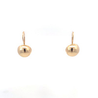 14k Yellow Gold Dangle Earrings W/French Wire Back