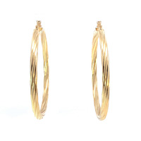 14K Twisted Hoop Earrings