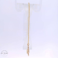 14K Yellow Gold Rolo Link Bracelet w/ Butterfly Charm.