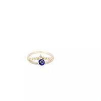  14K Yellow Gold Evil Eye Ring