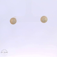 14k Stud Dome Earrings