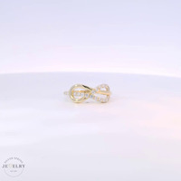  14k Yellow Gold Thin Band Infinity Ring