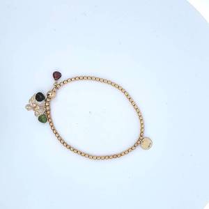  14K Yellow Gold Beaded Slip-On Bracelet 