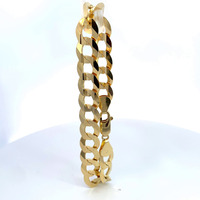 14K Yellow Gold 8" Curb Link Bracelet 