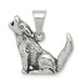 Sterling Silver Antiqued Wolf Charm