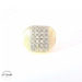 14KT Men's Cluster Ring Yellow Gold Diamonds 2.5mm