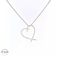 14KT Diamond Heart White Gold Pendant (CHAIN IS NOT INCLUDED)