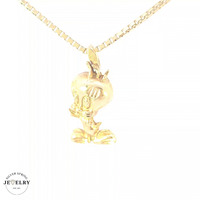 14KT Tweety Pendant Yellow Gold 10mm (CHAIN IS NOT INCLUDED)