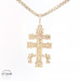14KT Caravaca Crucifix Pendant Rose Gold,16mm (CHAIN IS NOT INCLUDED)