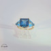 Blue Zirconia & Blue Topaz Ring 10KT