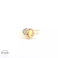 14KT Birthstone Citrine Yellow Gold Ring, 11 1/4