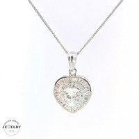 14KT Heart White Gold Pendant (CHAIN IS NOT INCLUDED)