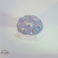 Jade Ring 14KT White  Gold