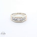 14KT Men's Band Ring Two Tone Diamonds, Size 9