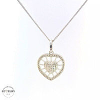 14KT Heart White Gold Pendant (CHAIN IS NOT INCLUDED)
