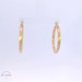 14k Diamond Cut Hoop Earrings