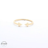 14KT Arrow Yellow Gold Ring, Size 9.5