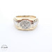 14KT Men's Fancy Ring Two Tone Diamonds, Size 11.5
