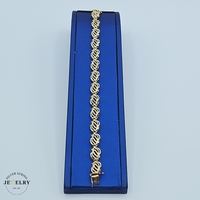 14k Fancy Link Yellow Gold Bracelet 7 Inches
