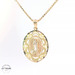 14KT Lady of Guadalupe Pendant, Tricolor, 19mm (CHAIN IS NOT INCLUDED)