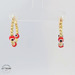 14KT Red Eye Hoops