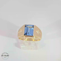 Blue Topaz Ring 14KT Yellow Gold