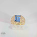 Blue Topaz Ring 14KT Yellow Gold