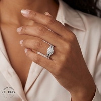 14KT White Gold Round Diamond Bridal Duo 