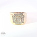 14KT Men's Cluster Ring Yellow Gold Diamonds 7mm