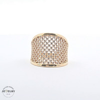 14KT Concave Ring Yellow Gold, Size 7.5