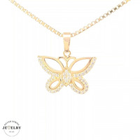 14KT Butterfly Pendant Yellow Gold 19mm (CHAIN IS NOT INLCUDED)