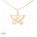 14KT Butterfly Pendant Yellow Gold 19mm (CHAIN IS NOT INLCUDED)