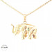 14KT Elephant Pendant Yellow Gold 22mm (CHAIN IS NOT INCLUDED)