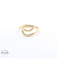 14KT Wave Yellow Gold Ring, Size 6