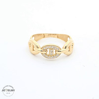 14KT Mariner Fancy Ring Yellow Gold, Size 7