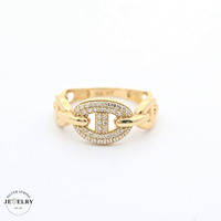 14KT Mariner Fancy Ring Yellow Gold, Size 8