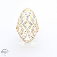 14KT Marquise Cluster Ring Yellow Gold, Size 8