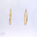 14k Diamond Cut Hoop Earrings 