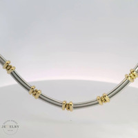 18K Two-Tone Gold Collar Necklace