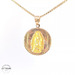 14KT Lady of Guadalupe Pendant, Tricolor, Diameter 20mm (CHAIN IS NOT INCLUDED)