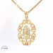 14KT Lady of Guadalupe, Tricolor, 21mm (CHAIN IS NOT INCLUDED)