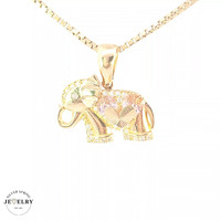 14KT Elephant Pendant Yellow Gold 20mm (CHAIN IS NOT INCLUDED)